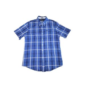 U.S. Polo Assn. Men's Slim Fit Blue Plaid Button Down Shirt Size Large